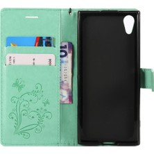 Kart Yuvası ile Sony Xperia Xa1 Flip Kickstand Pu Deri Için Flip Case (Yurt Dışından)