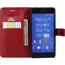 Sony Xperia Z3 Için Flip Case Kart Yuvası Standı ile Manyetik Kapak Pu Flip (Yurt Dışından)