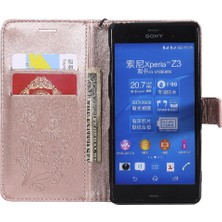 YH Mall Sony Xperia Z3 Için Flip Case Kart Yuvası Standı ile Manyetik Kapak Pu Flip (Yurt Dışından)