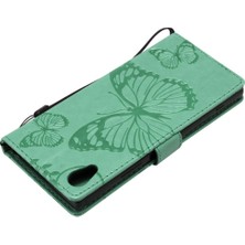 YH Mall Kart Yuvası ile Sony Xperia Xa1 Flip Kickstand Pu Deri Için Flip Case (Yurt Dışından)