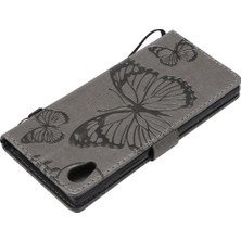 YH Mall Kart Yuvası ile Sony Xperia Xa1 Flip Kickstand Pu Deri Için Flip Case (Yurt Dışından)