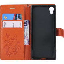 YH Mall Kart Yuvası ile Sony Xperia Xa1 Flip Kickstand Pu Deri Için Flip Case (Yurt Dışından)