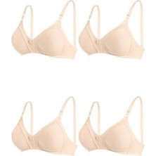 Ebru - Tacoo Penye Toparlayıcı 4 Adet Ekru Renkli Sütyen 1001