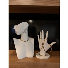 3desen Dekoratif Takı Mankeni Teşhir Standı 25 cm Orta Boy 2li Set
