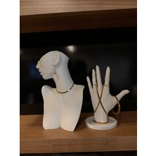 3desen Dekoratif Takı Mankeni Teşhir Standı 25 cm Orta Boy 2li Set