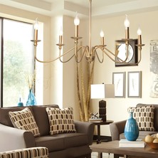 Ronisu Aydınlatma 6 Kollu Vintage Avize Oturma Odası Mutfak Masası Avize