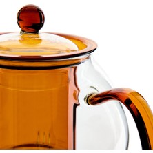 Tohana Cam Süzgeçli Demlik - Amber - 650 ml