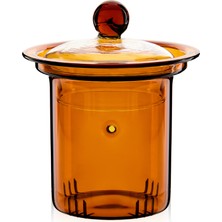 Tohana Cam Süzgeçli Demlik - Amber - 650 ml