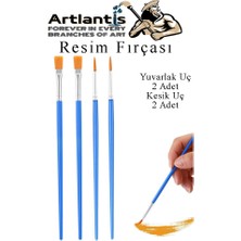 Artlantis 25 x 25 Tuval Seti 1 Paket Masa Üstü Şövale Mydido Akrilik Boya Plastik Spatula Resim Fırçası Palet Ponpon Sünger Fırça