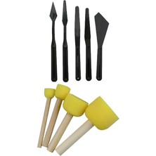 Artlantis 25 x 25 Tuval Seti 1 Paket Masa Üstü Şövale Mydido Akrilik Boya Plastik Spatula Resim Fırçası Palet Ponpon Sünger Fırça