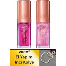 Avon True Lip Oil Dudak Bakım Yağı Blossom Shimmering Petal + Vaen Inci Kolye