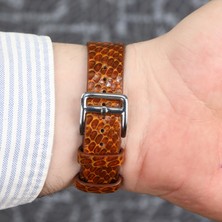 Onywatch Gerçek Yılan Derisi 16 mm Deri Saat Kordonu 16 mm Deri Saat Kayışı 16 mm Kordon 16 mm Kayış 16 mm Saat Kordonu