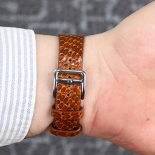 Onywatch Gerçek Yılan Derisi 16 mm Deri Saat Kordonu 16 mm Deri Saat Kayışı 16 mm Kordon 16 mm Kayış 16 mm Saat Kordonu