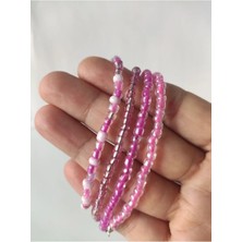 Hanım Kız Kum Boncuk Bileklik 4'lü Boncuk Bileklik Seti Klipsli