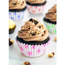 Bizimevde 100LÜ Kağıt Muffin Cupcake Kek Kalıplarıkarışık Desen