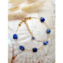 By Song Jewelry Lapis Lazuli Doğaltaş Çelik Bileklik