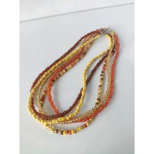 Hanım Kız Kum Boncuk Kolye 5'li Kolye Set