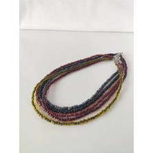 Hanım Kız Kum Boncuk Kolye 5'li Kolye Set