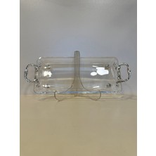 Plus Home Sunum Tabağı Gümüş Kulplu
