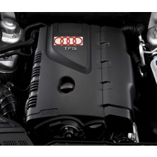 Dk Tuning Motor Kapağı Kırmızı Amblem Logosu Audi Ile Uyumlu