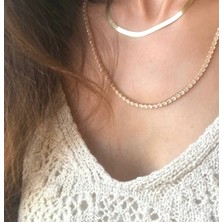 Plata Collection Su Yolu Taşlı Gold Kolye