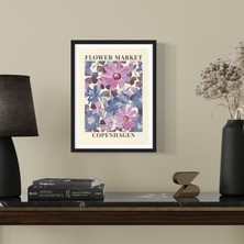 Çerçeveli Tablo Flower Market Serisi Mdf Tablo FLO/019
