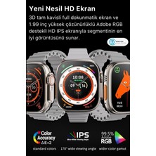 Tekno Trust Gri Watch 8 Ultra Series Ios Android Uyumlu T 800 Serisi Spor ve Sağlık Sensörlü T800 Ultra Akıllı