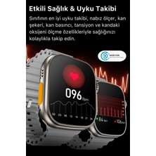 Tekno Trust Gri Watch 8 Ultra Series Ios Android Uyumlu T 800 Serisi Spor ve Sağlık Sensörlü T800 Ultra Akıllı