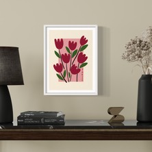 Decotorium Çerçeveli Tablo Flower Market Serisi Mdf Tablo FLO/028