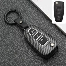 BigKey Ford Focus 3 3,5  Sustalı Karbon Malzeme Siyah Anahtar Kılıfı