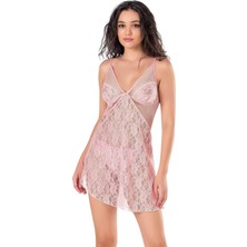 Primoda Aria's Closet Pembe Kısa Tül Gecelik