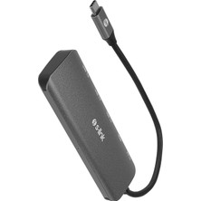 S-Link SW-U518 Gri Metal USB 3.. To 3*usb3.0, 1*typec Pd 1*4k HDMI Adaptör