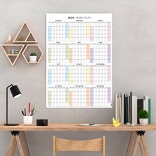 Bi'aldım 2025 Amerikan Standardı Takvim, Yıllık Planlayıcı Duvar Takvimi, Sunday Start Wall Planner