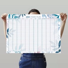 Bi'aldım Çiçekli 2025 Yıllık Planlayıcı Duvar Takvimi, 2025 Takvim, Aylık Planlama, Wall Planner