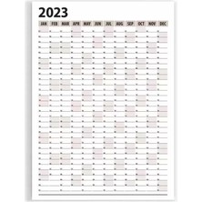 Bi'aldım 2025 Yıllık Planlayıcı Duvar Takvim Bej Yearly Wall Planner