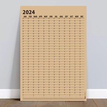 Bi'aldım Taba Renk 2025 Yıllık Planlama Takvim, 2025 Yılı Duvar Takvimi, Yıllık Planlayıcı