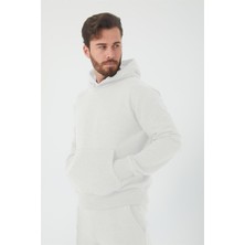 Yakamel Erkek 3 Iplik Içi Pamuklu Oversize Uzun Kollu Sweatshirt