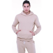 Yakamel Erkek 3 Iplik Içi Pamuklu Oversize Uzun Kollu Sweatshirt