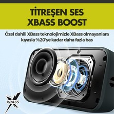 Tribit BTS13 Stormbox Flow 25W 30 Saat Oynatma Süresi IP67 Su Geçirmez Powerbank Özellikli Taşınabilir Tws Bluetooth Hoparlör Siyah