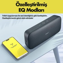 Tribit BTS13 Stormbox Flow 25W 30 Saat Oynatma Süresi IP67 Su Geçirmez Powerbank Özellikli Taşınabilir Tws Bluetooth Hoparlör Siyah