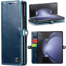 SZY Mall Samsung Galaxy Z Için Flip Case Fold 5 5g Kickstand Kart Tutucu Manyetik (Yurt Dışından)