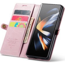 SZY Mall Samsung Galaxy Z Için Flip Case Fold 4 5g Çılgın At Pu Deri Retro (Yurt Dışından)