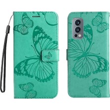 SZY Mall Oneplus Nord 2 5g Darbeye Kapak Pu Deri Flip Kickstand Için Flip Case (Yurt Dışından)