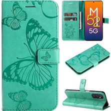 SZY Mall Samsung Galaxy M52 5g Darbeye Kapak Flip Kickstand Pu Deri (Yurt Dışından)