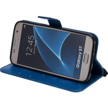 SZY Mall Samsung Galaxy S7 Flip Kickstand Pu Deri Kart Yuvası Standı ile (Yurt Dışından)