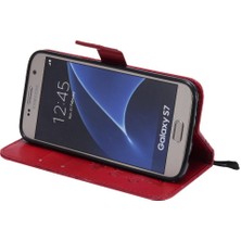 SZY Mall Samsung Galaxy S7 Flip Kickstand Pu Deri Kart Yuvası Standı ile (Yurt Dışından)