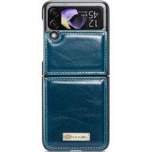 SZY Mall Samsung Galaxy Z Flip 4 Için Flip Case 5g Kickstand Kart Tutucu Retro (Yurt Dışından)