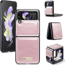 SZY Mall Samsung Galaxy Z Flip 4 Için Flip Case 5g Kickstand Kart Tutucu Retro (Yurt Dışından)