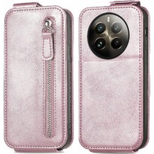 SZY Mall Zips Realme 12 Artı Deri Kılıf Için Flip Case Moda Tasarım Cüzdan Flip (Yurt Dışından)