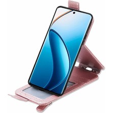 SZY Mall Zips Realme 12 Artı Deri Kılıf Için Flip Case Moda Tasarım Cüzdan Flip (Yurt Dışından)